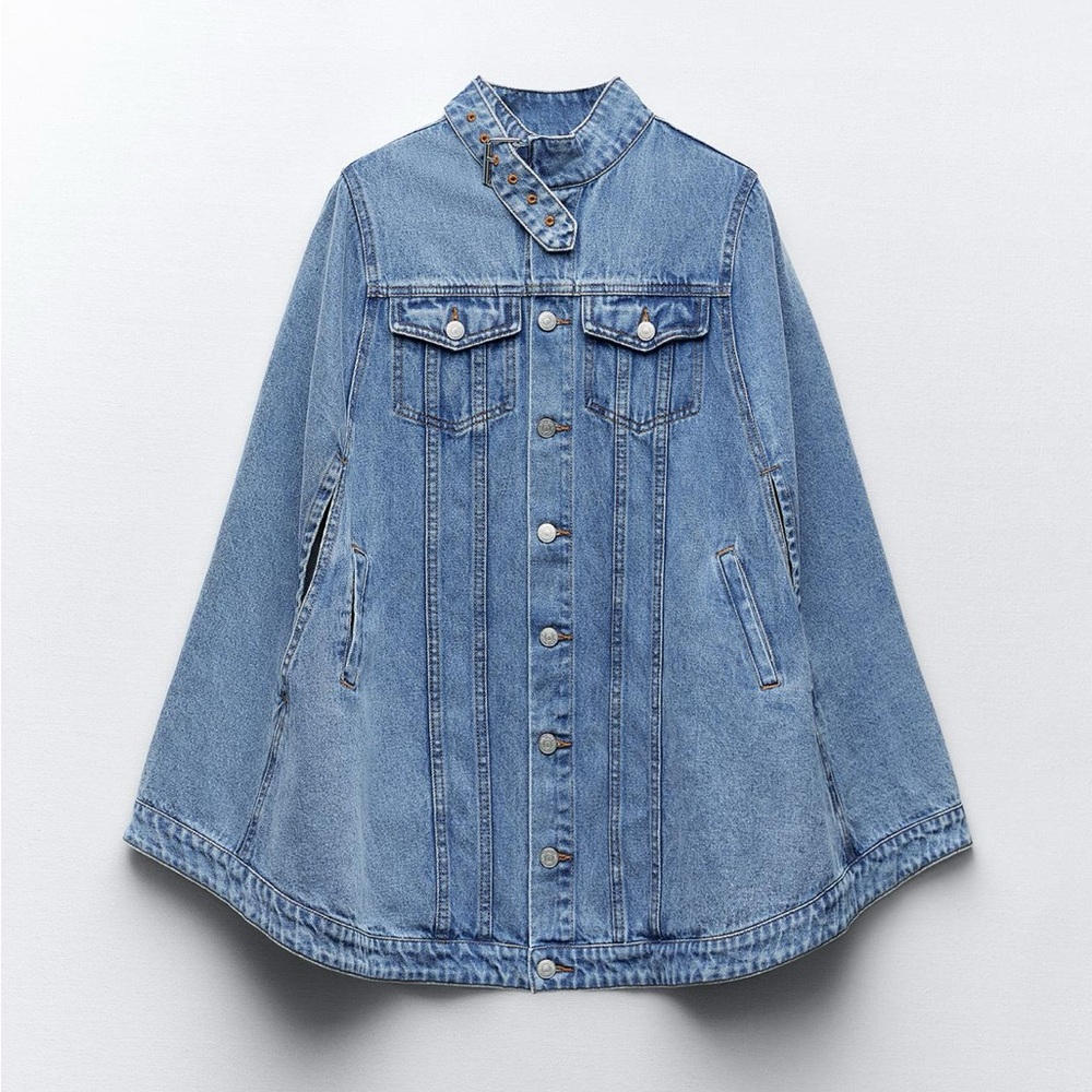 NWT Zara Light Blue Denim Jacket